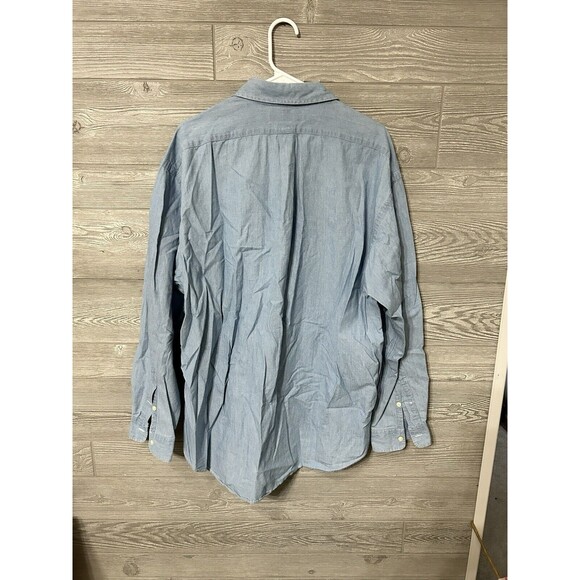 Polo Ralph Lauren Men’s Blare Button Down Sz XL Shirt Blue Long Sleeve Work Pony - Picture 2 of 7